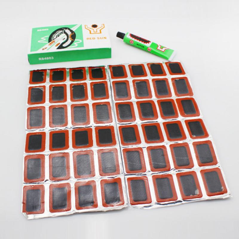 Fahrrad Reifen Gummi Patch Kalt Kleber Reifen Reparatur Bausatz Für Mountainbike Elektrische Auto Reifen Teile Garage Werkzeug Reifen Reparatur kleber: 48Stck