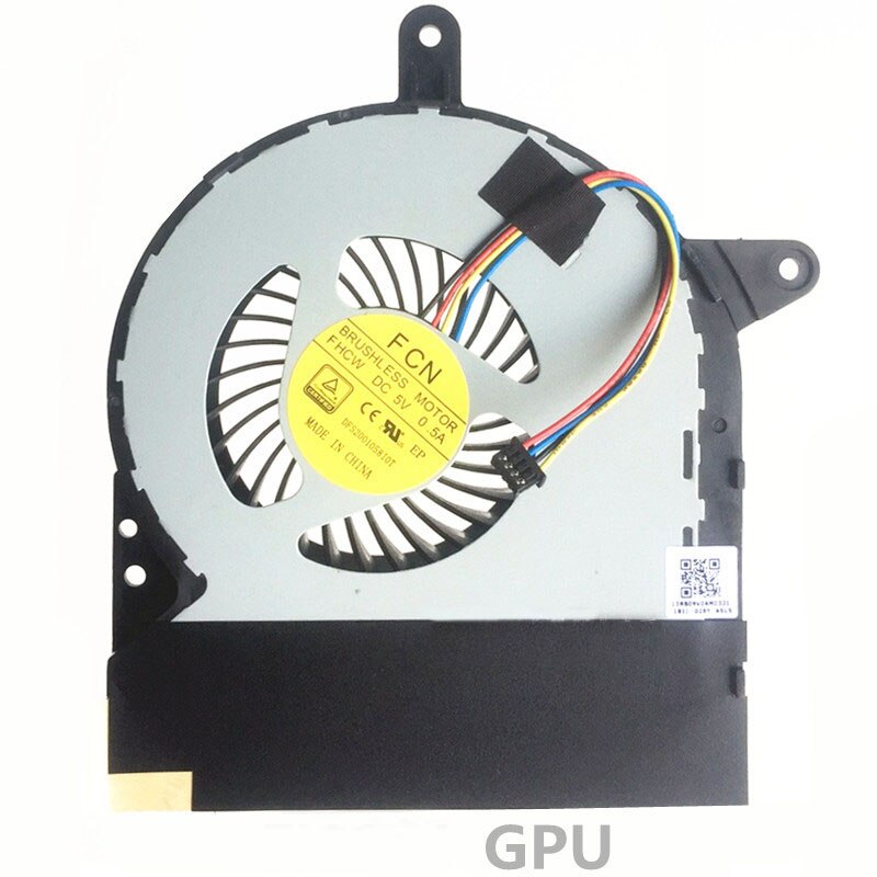 CPU GPU Cooler Fan For ASUS ROG G752 G752V G752VM G752VY G752VT G752VL G752VS DFS200405BI0T FHCV DFS201005BI0T FHCW Radiator