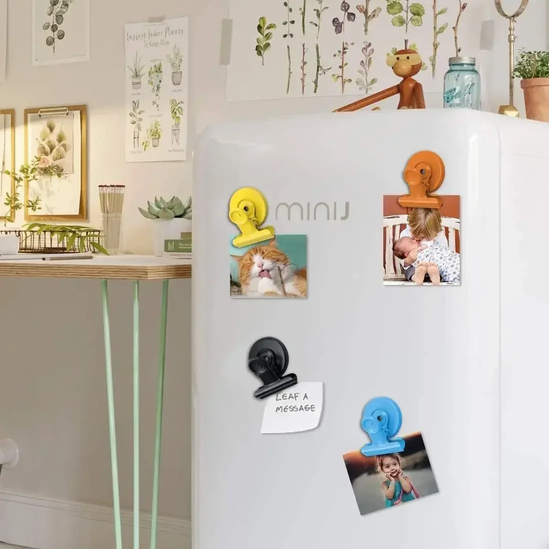 Imanes para nevera, Clips magnéticos de alta resistencia, sujetadores de papel para exhibición de lista detallada en el hogar, la oficina y la enseñanza, 6 uds.