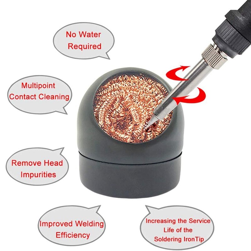 Soldering Iron Tip Cleaner with 7Pcs Solder Tip Cleaning Wire, Brass Wire for Cleaning Soldering Irons Tips