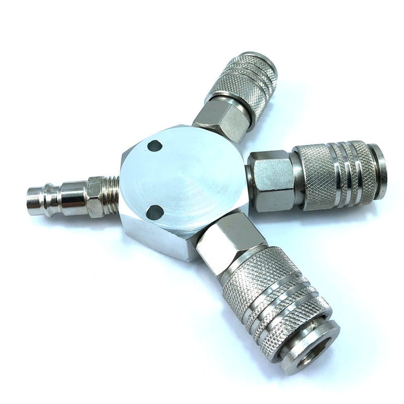 Messing Meervoudige Koppeling Snelkoppeling 4x8 mm Push-in