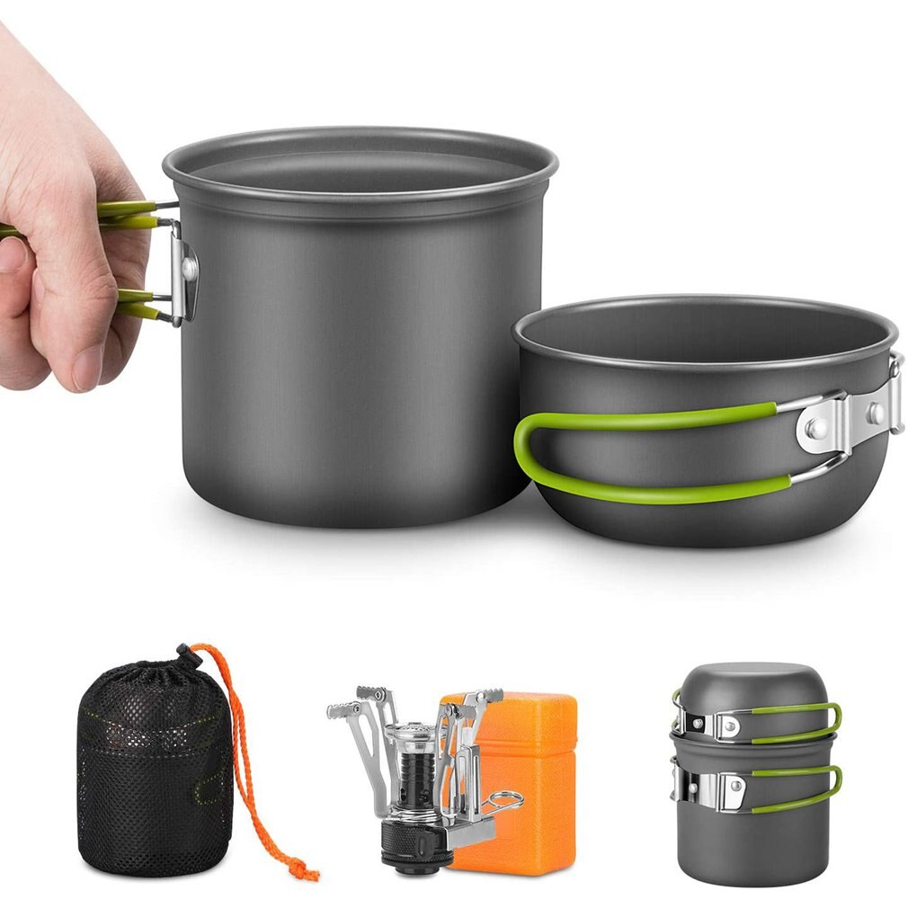 Outdoor Draagbare Picknick Kachel Camping Kookgerei Set Slip Hoge Temperatuur En Wrijving Pot Kachel Set