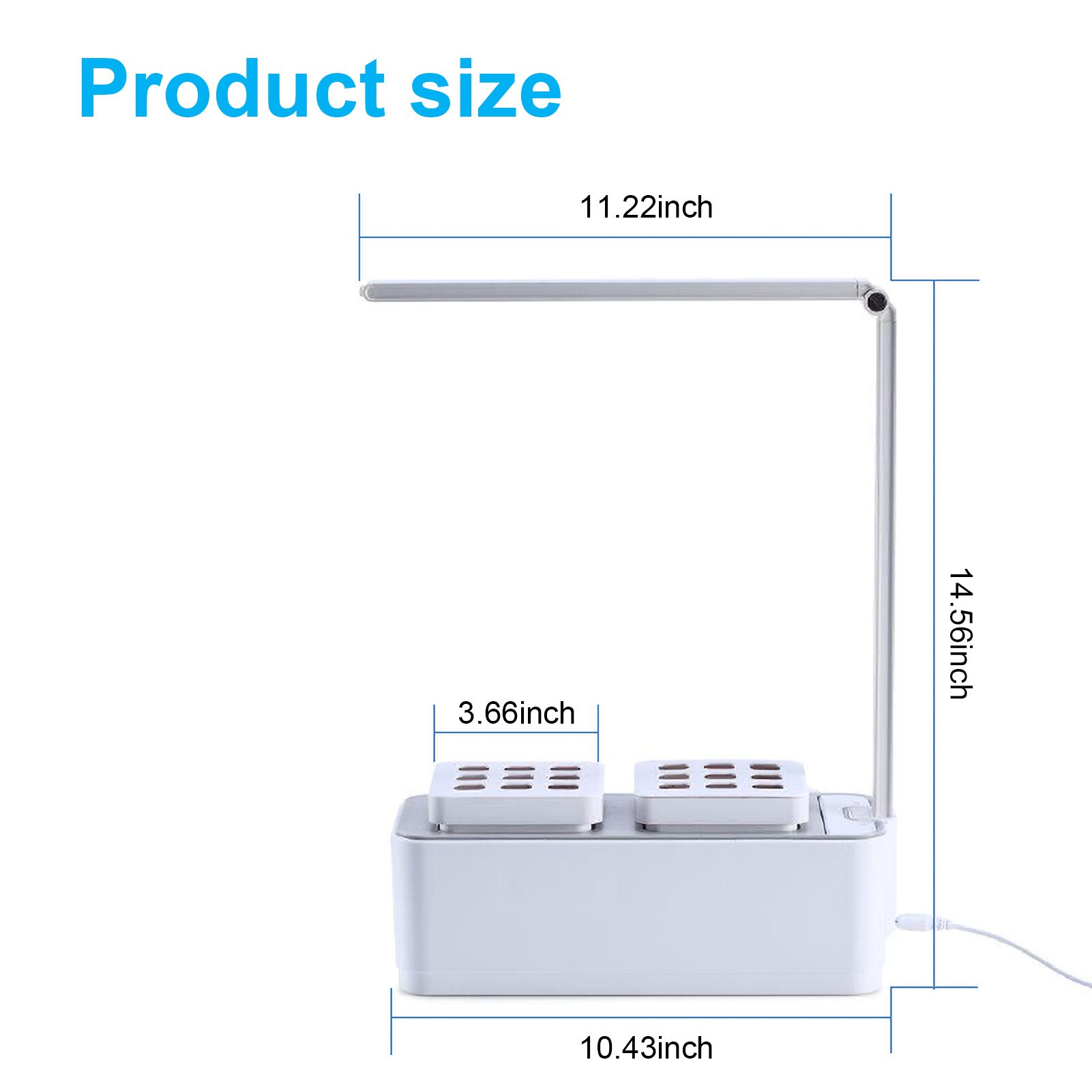 Hydroponics Growing System with LED Grow Light Indoor Garden Starter Kit Plant Germination Kits 2 Plant Pots for Home Gardening: US Plug