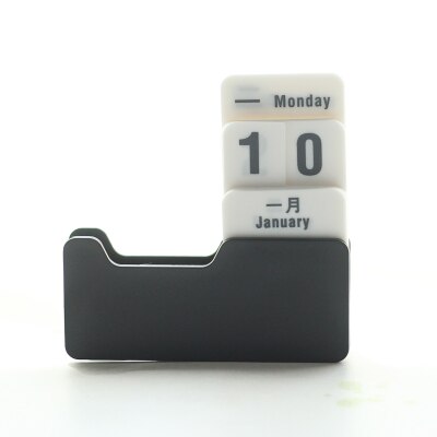 Mini Rotatable Desk Yearly Calendar Unique 100 Years Perpetual Calendar Desk Decoration: Black