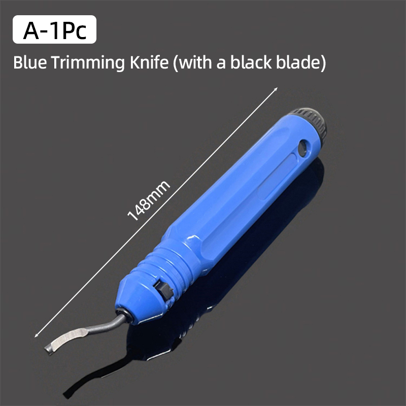 Taglierina per sbavature Coltello per rifilatura Raschietto zoppo per sbavatura rotanti Rimozione sbavatura rifinitore per bordi Utensile manuale per sbavatura per legno Plastica Alluminio: marrone