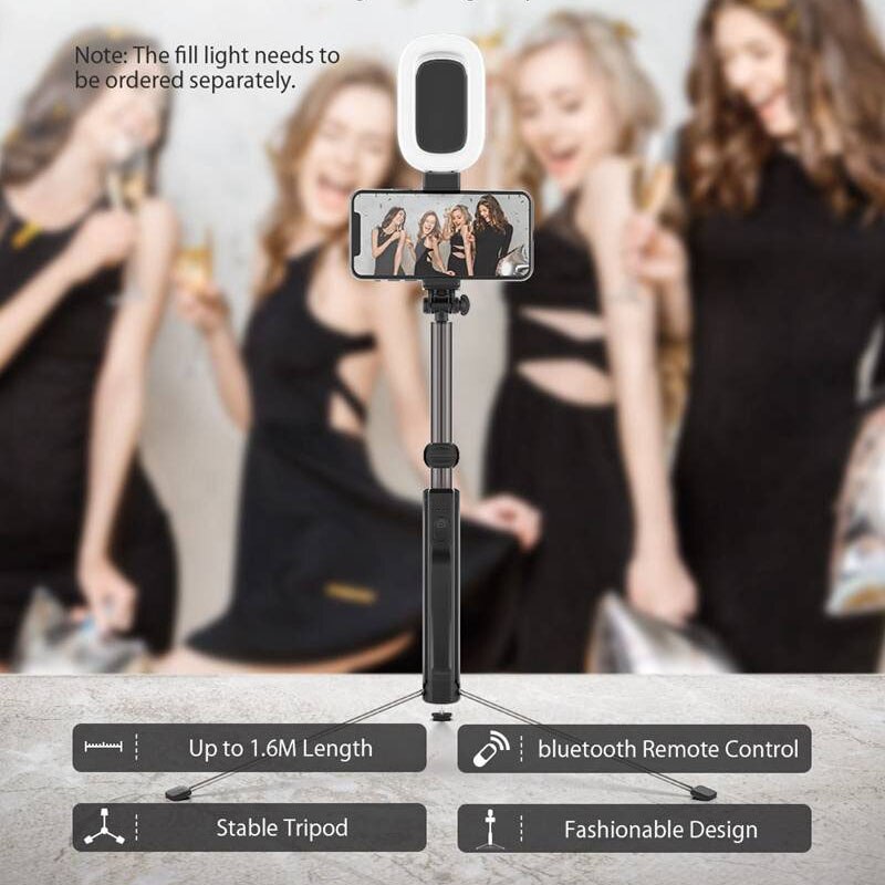 Füllen Beleuchtung Bluetooth 1,6 M Selfie Stick Stativ & LED Ring Licht Telefon Stehen einbeinstativ 360 Rotation Für Smartphone Mobile foto