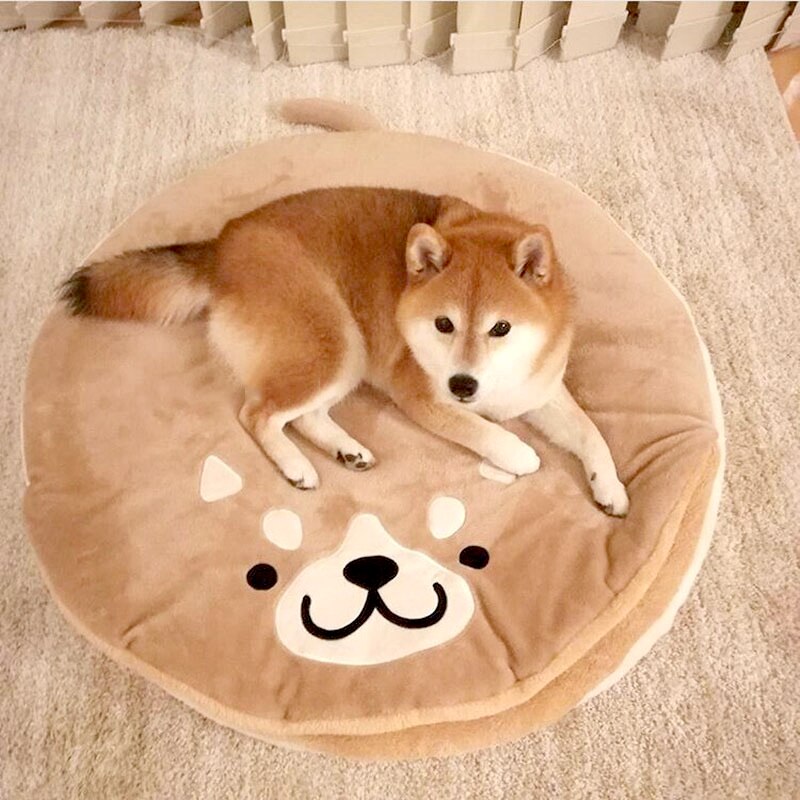 Vier Seizoenen Shiba Inu Kennel Kat Kleine Grote Hond Huisdier Kattenbakvulling Japanse Netto Rode Kat En Hond Mat Pluche Mat sofa Hond Bed Ronde Nest