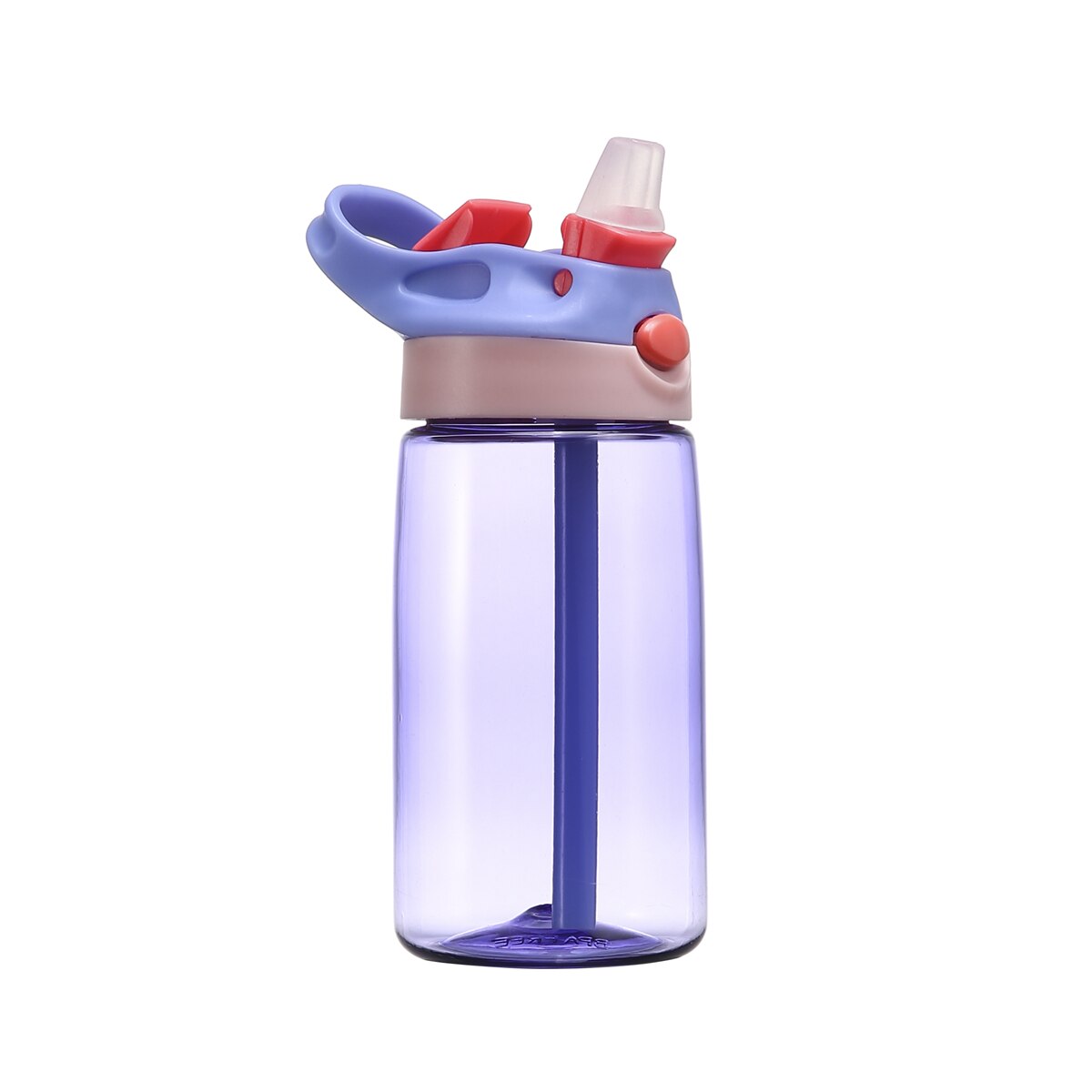 Botellas deportivas de plástico para niños, botella de agua para beber zumo, para la escuela, al aire libre, 400ml: Morado