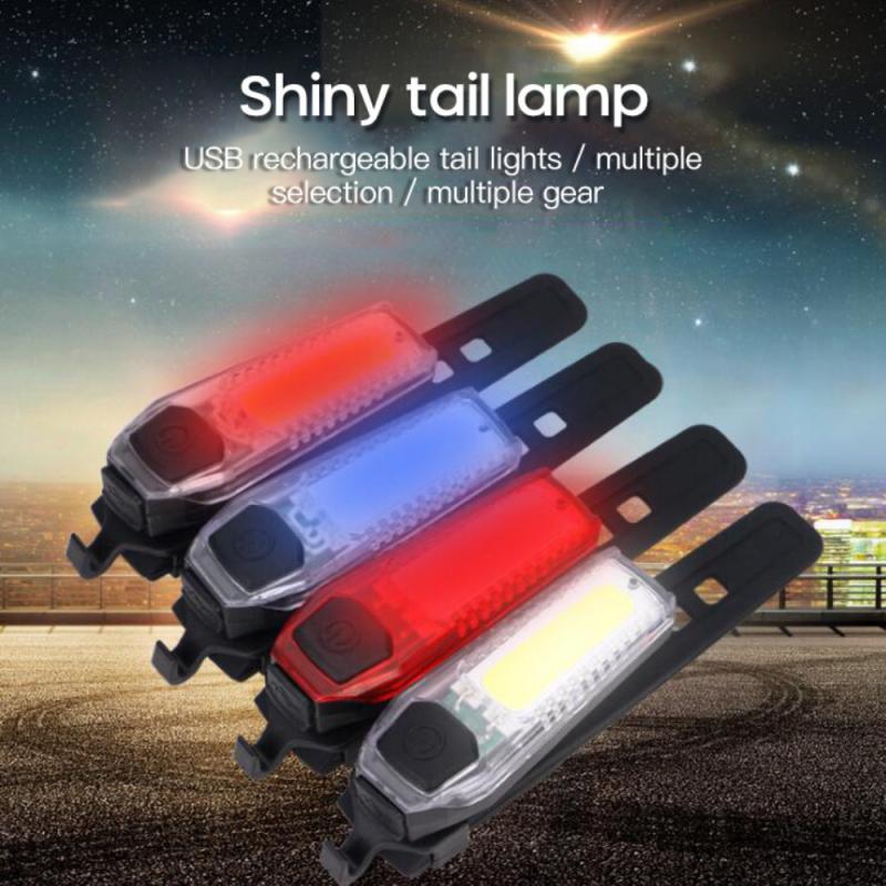 LED Bicycle Rear Tail Light IPX5 Waterproof Taillight USB Charge Night Ride Bike Safety Warning Light Cycling Tail Taillight