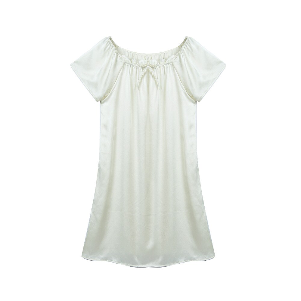 Silke natkjole 100%  naturlig silke charmeuse satin silke sommer stil kvinder natkjole position print plus size dame tøj