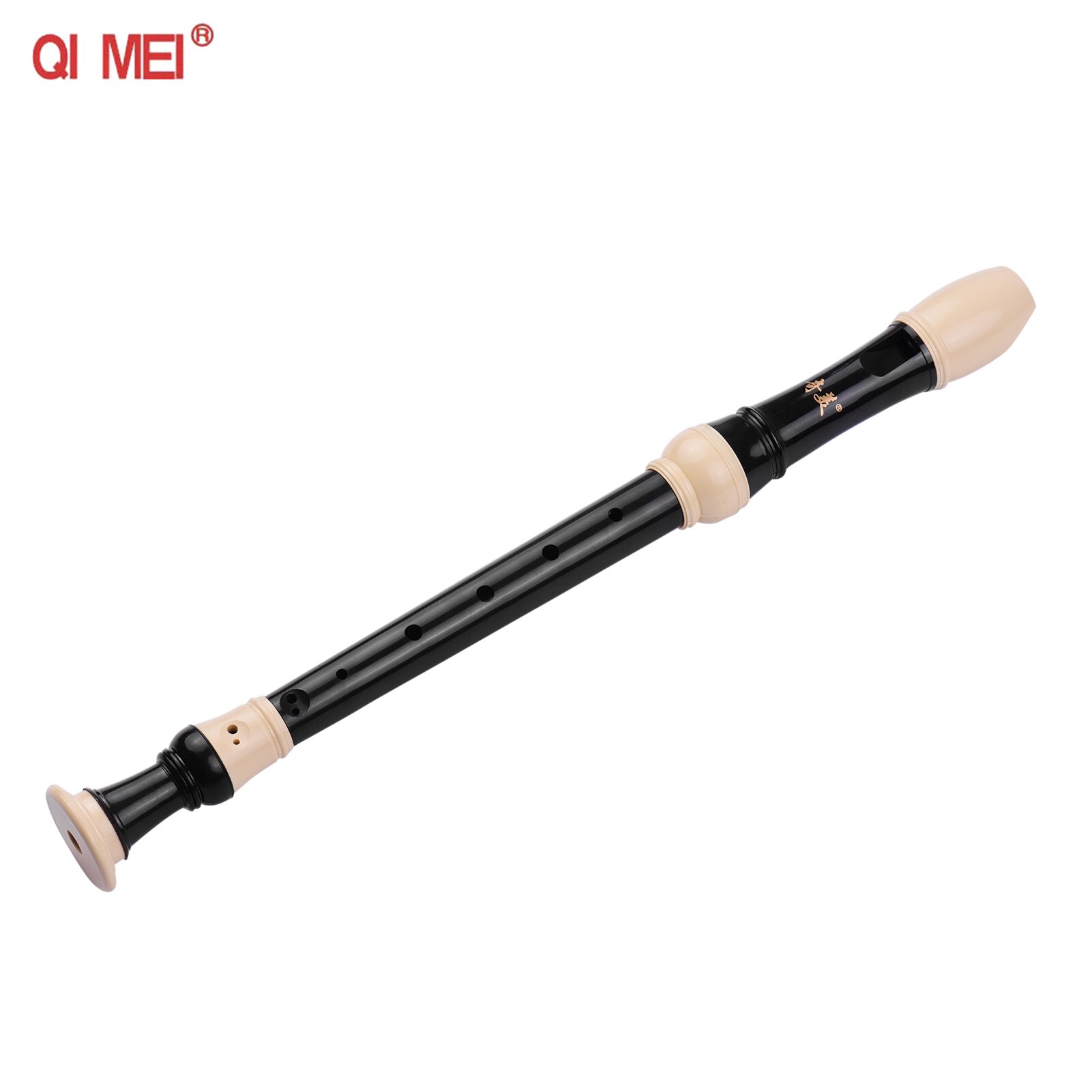 QM8A-23G 8-Loch Alto Descant Recorder Deutsch Stil Wind Instrument mit Reinigung Stange Finger Rest Strap PU Lagerung Tasche