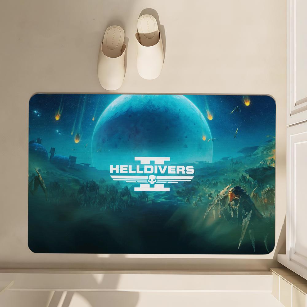 Helldivers 2 Tappetino Morbido Diatomea Bagno Tappetino Assorbente, Toilette del Bagno, Tappetino per la Casa, Tappetino per Porta Tappeto