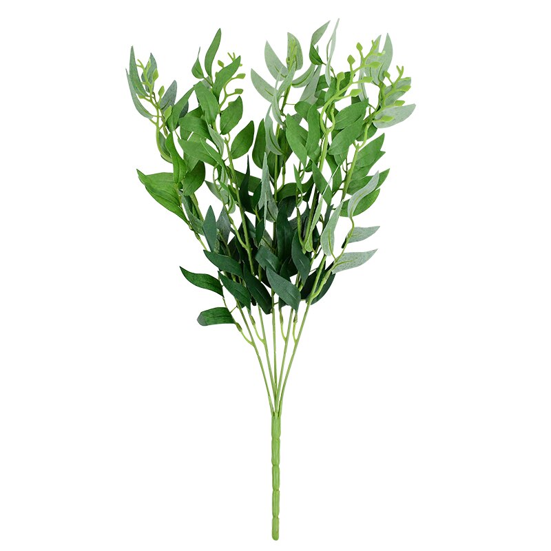 Ramo de hojas de sauce Artificial de seda, 52cm, hojas verdes, flores, decoración para sala de estar, arreglo, suministros de boda: B01 green