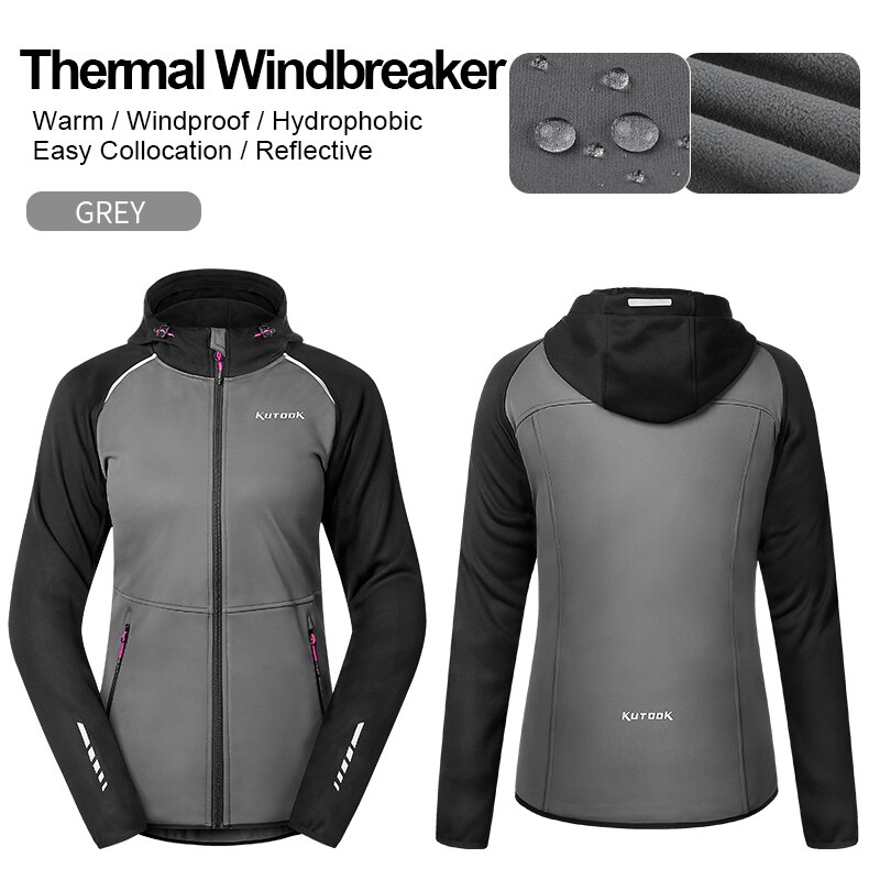KUTOOK-cortavientos impermeable para mujer, chaquetas de senderismo cálidas, ropa informal, chaqueta de concha suave para acampar al aire libre, escalada, primavera y otoño: XL