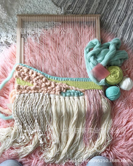 Factory price wood tapestry weaving machine Hand-made looms DIY square frame knitting machine with Smooth surface Beechwooden