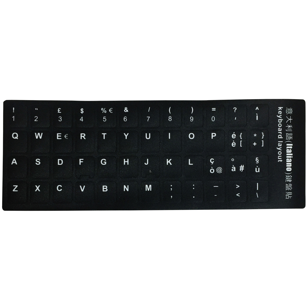 Keyboard Key Sticker for Laptop Letter Notebook Computer Decal Skin Spanish Russian Korean Arabic English Thai German Italian: Yellow