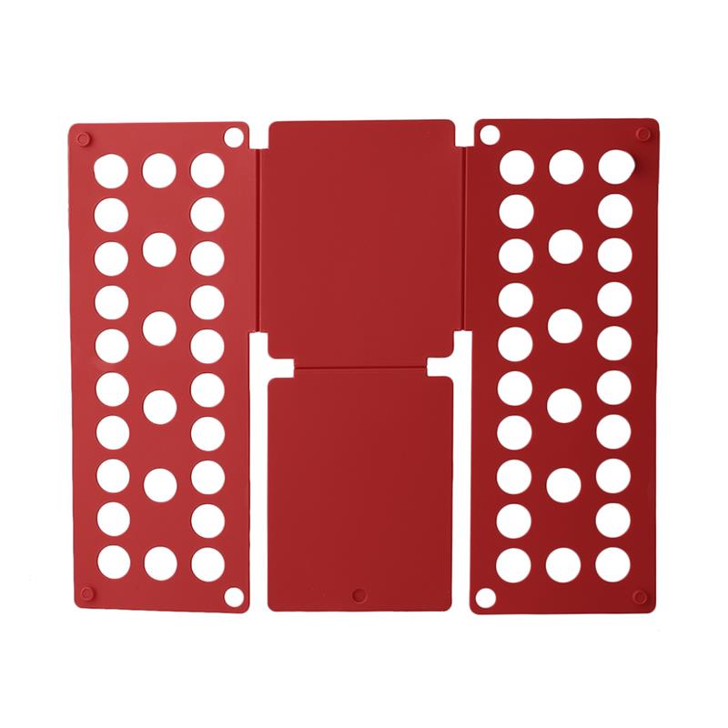 Planche à plier magique des vêtements, 40x16cm, pour gagner de l'espace, support rapide, patère à vêtements Organzier pour vêtements pour la maison: red
