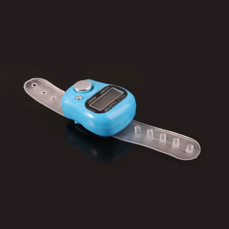 Mini marqueur de point et compteur de doigt de rangée compteur de comptage numérique électronique LCD pour coudre le compteur de doigt d'outil d'armure de tricot a couru