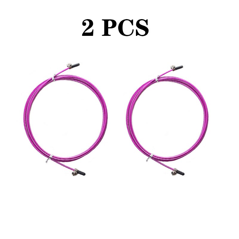 Fil d'acier avec vis pour cordes à sauter, 3m, rechange, Crossfit, câble métallique remplaçable, corde à sauter de vitesse: Purple Rope 2PCS