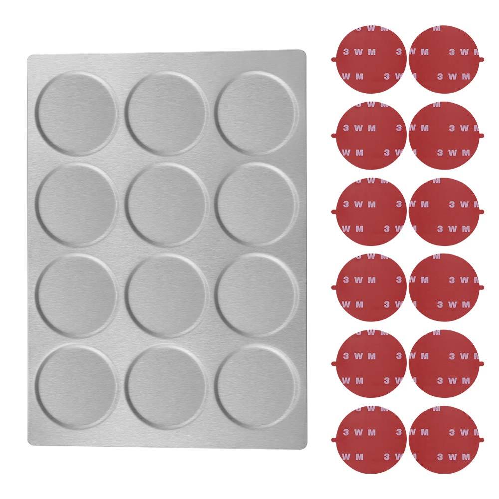 Vasetti di spezie magnetici con cremagliera a parete contenitori di condimento per spezie in acciaio inossidabile con etichetta per spezie: Rack for 12 pezzi