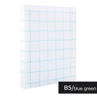 JIANWU japan KOKUYO Macaron note book loose leaf inner core A5 B5 notebook diary plan binder office school supplies ring binder: B5 Blue green