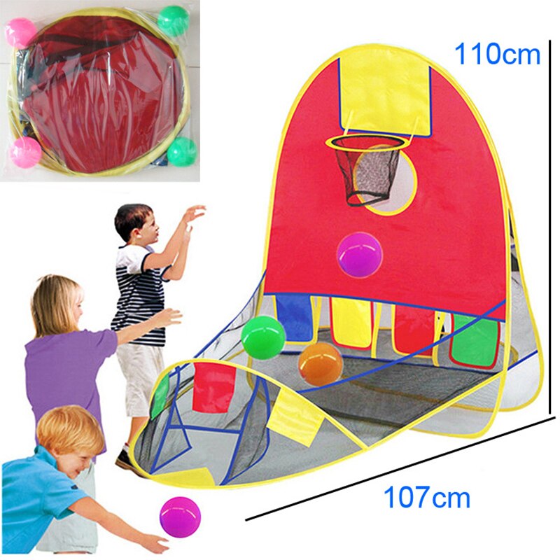 Toy Tent Throwing Marine Ball Outdoor Indoor Tent Folding Portable Children's Sports Fitness Toys 3-8 Years Old For Kids