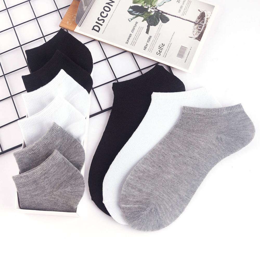 10 Pairs Vrouwen Sokken Ademend Sportsokken Effen Kleur Boot Sokken Comfortabele Katoenen Sokjes Wit Zwart