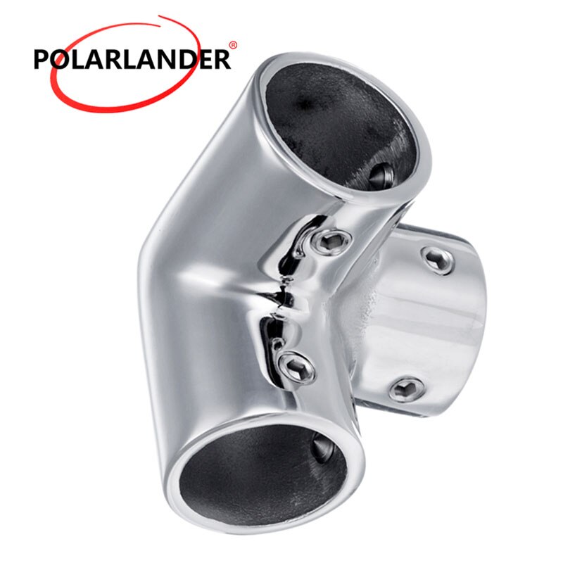 25mm Pipe Boat Hand Marine Hardware Rail Fittings Silver 1"/25mm Tubing 316 Stainless Steel 90 Degree 3 Way Corner Elbow