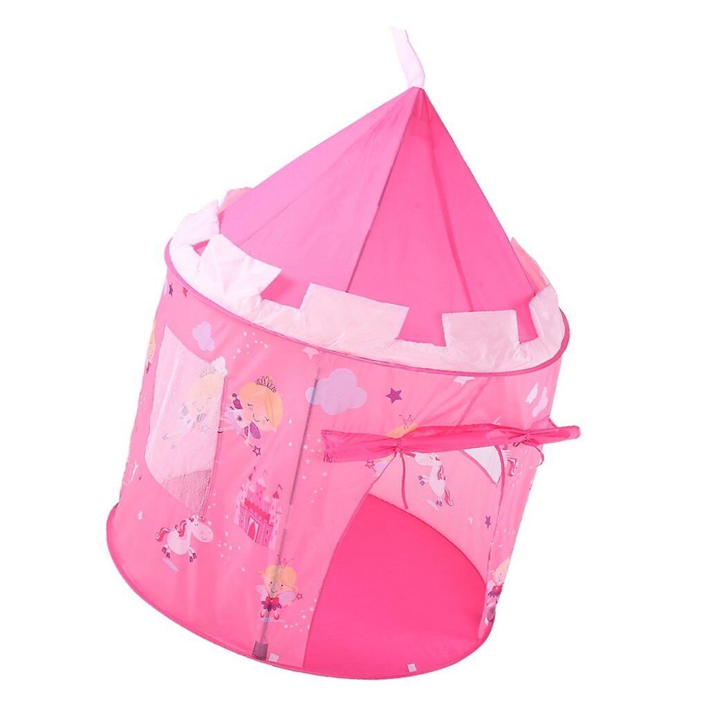 Foldable Pink Angels Themed Tent Playhouse for Kids Indoor Outdoor Play, 40''L x 40''W x 55''H