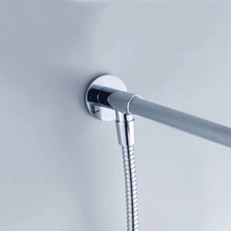 Chrome Douche Arm Flens Houder Messing Slang Connector Muur Zuignap Wall Mount W310