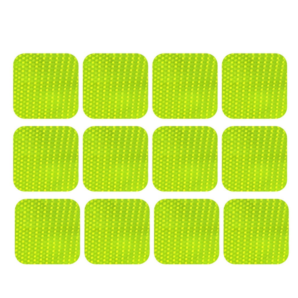 12Pcs Reflecterende Fiets Stickers Veiligheid Plakband Voor Fiets Auto Zak Decor Plakband Fiets Stickers Fiets Accessoires: Yellow 