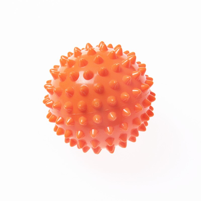 Fitness pvc hård spiky massage boll lättnad plantar fasciit hand fot träning grepp boll bärbar sjukgymnastik spike boll 7cm: Orange