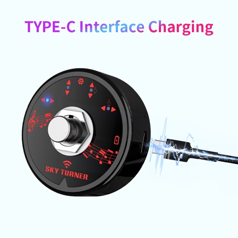 Pédale de commande sans fil Bluetooth, téléprompteur, pour tablette, téléphone, Rechargeable, T4MF