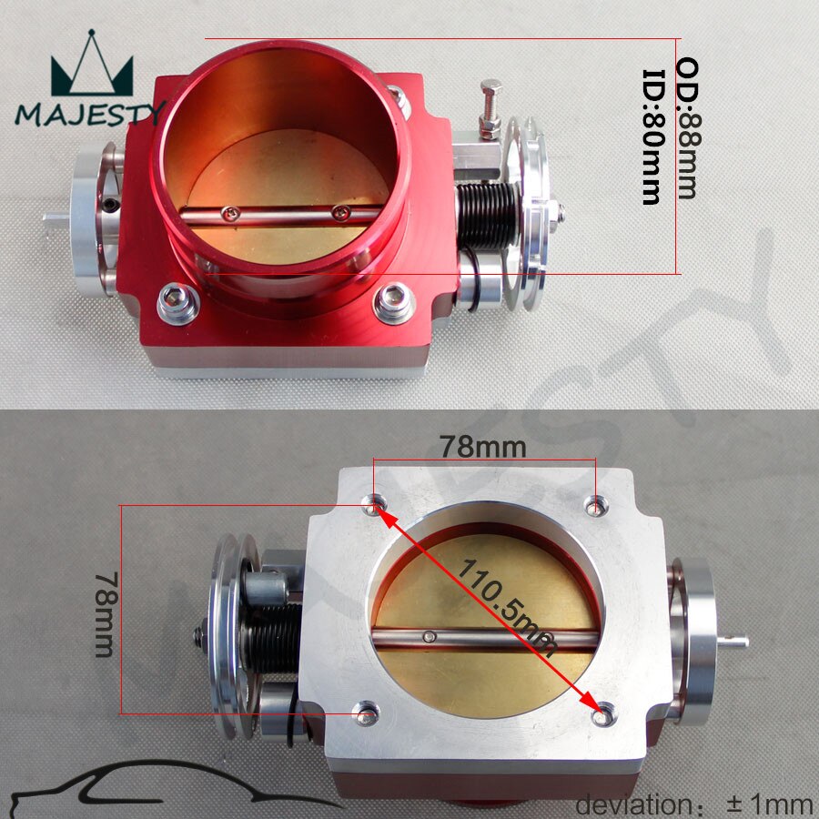 BLUE 80MM THROTTLE BODY PERFORMANCE INTAKE MANIFOLD BILLET ALUMINUM HIGH FLOW