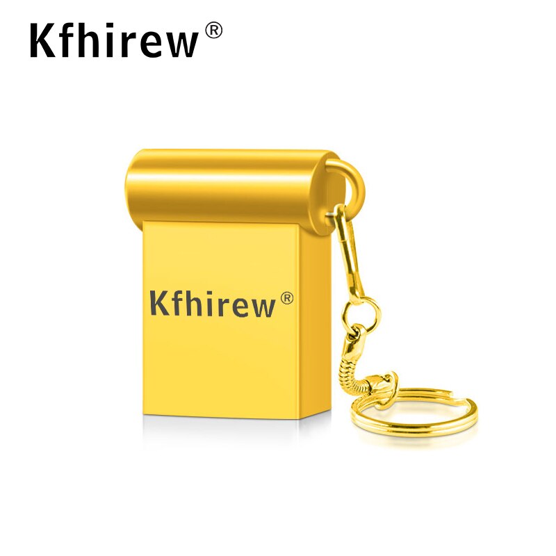 Super mini USB flash pendrive 16GB 32GB de memoria USB de alta velocidad USB 2,0 4GB 64GB 128GB U disco de dispositivo externo de pen drive 8GB: 16 GB / gold