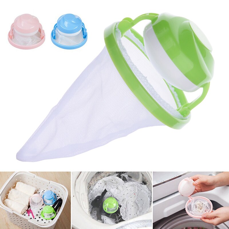 Laundry Bag Hair Catcher Mesh Pouches Filter Pet Fur Catcher Plastic Cleaning Tool Polyester Practical