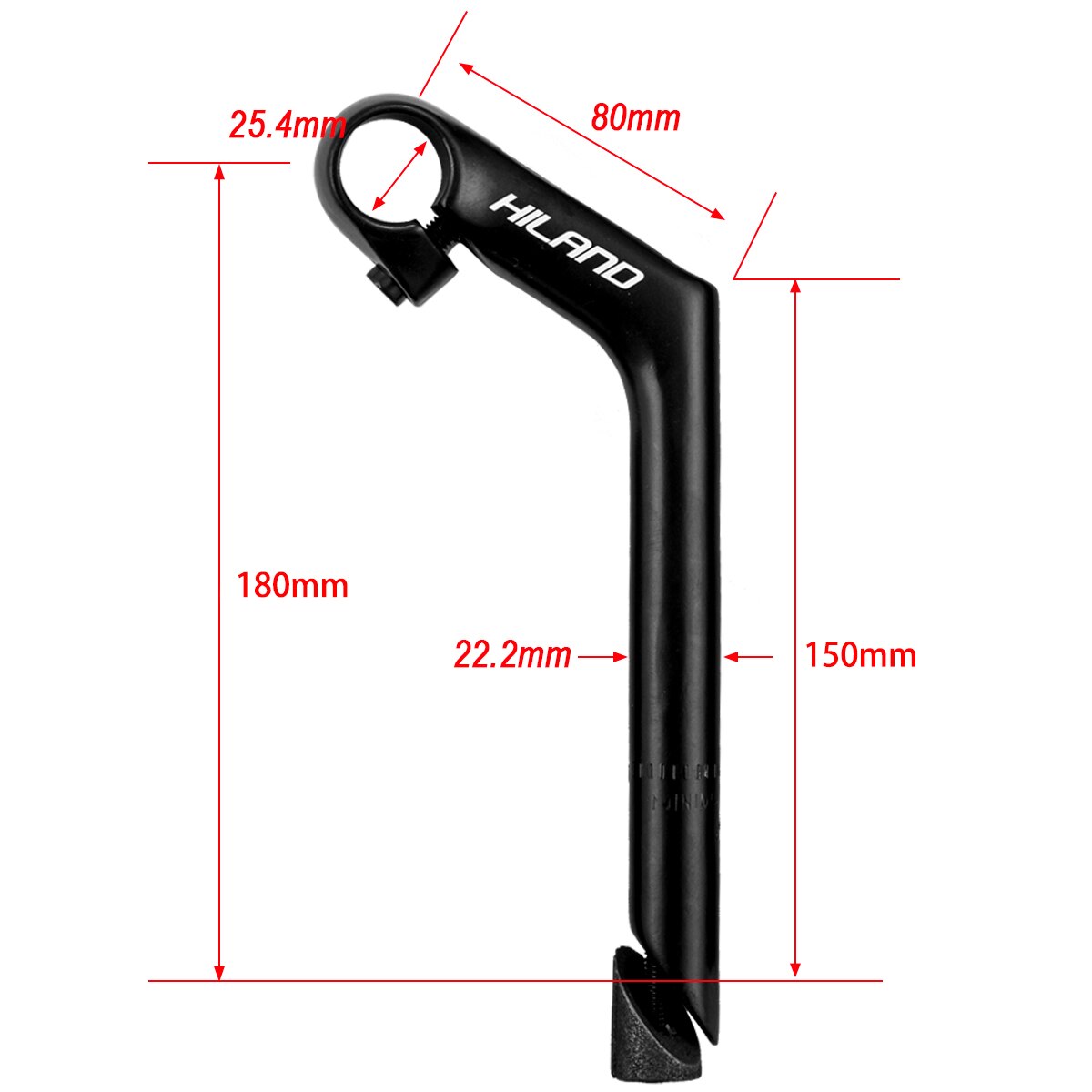 Road Bicycle Fixed Gear Retro Gooseneck Bike Stem Accessories Cycling Stem Part Suitable For 25.4mm Handlebar: STEM008bk-8015NEW