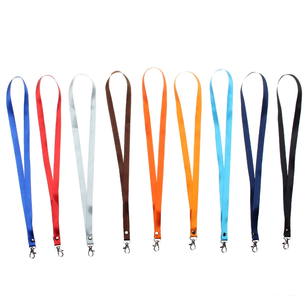 Cordon tour de cou de sécurité détachable pour porte-badge, porte-clés, anneau métallique, porte-cartes, porte-badge, aléatoire