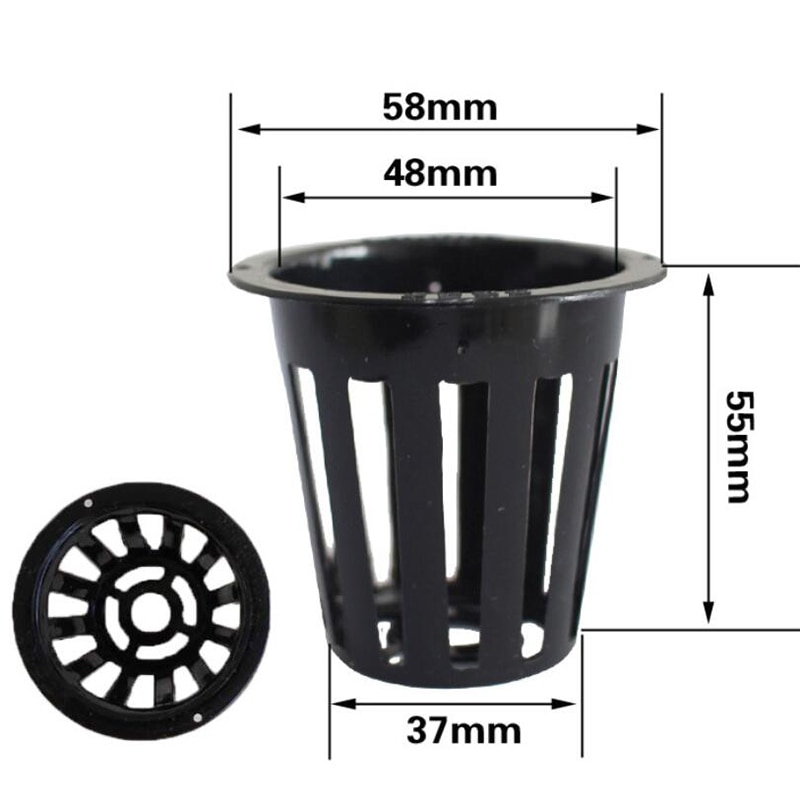 50 børnehaverpotter og -kopper hydroponisk system plante dyrkning hydroponisk beholder