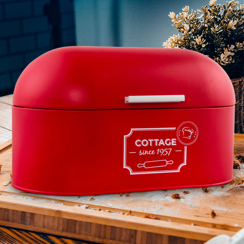 European-style Large-capacity Dustproof Bread Box Kitchen Baking Bread Food Tool Storage Box Home Iron Storage Box