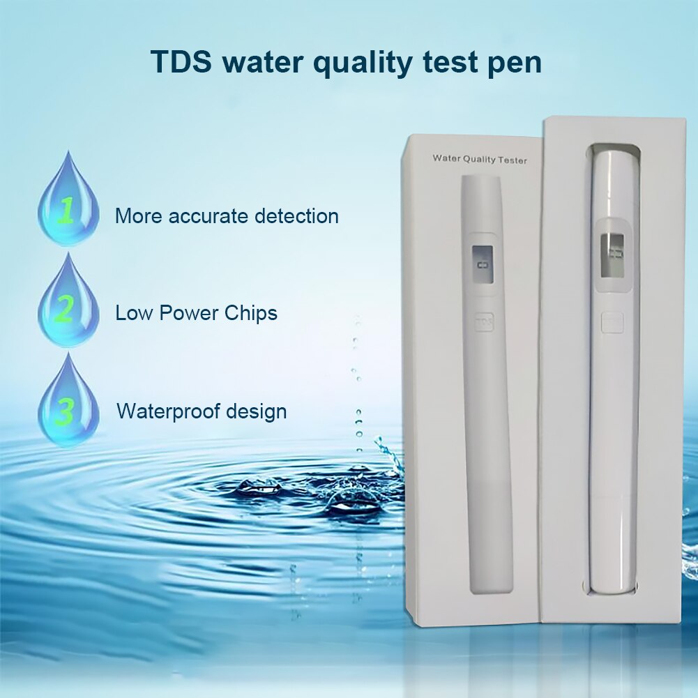 Measurement Analysis Soil Acidity Test 0-9990 ppm Water Purity Monitor LCD Digital Water TDS Meter Tester Pen