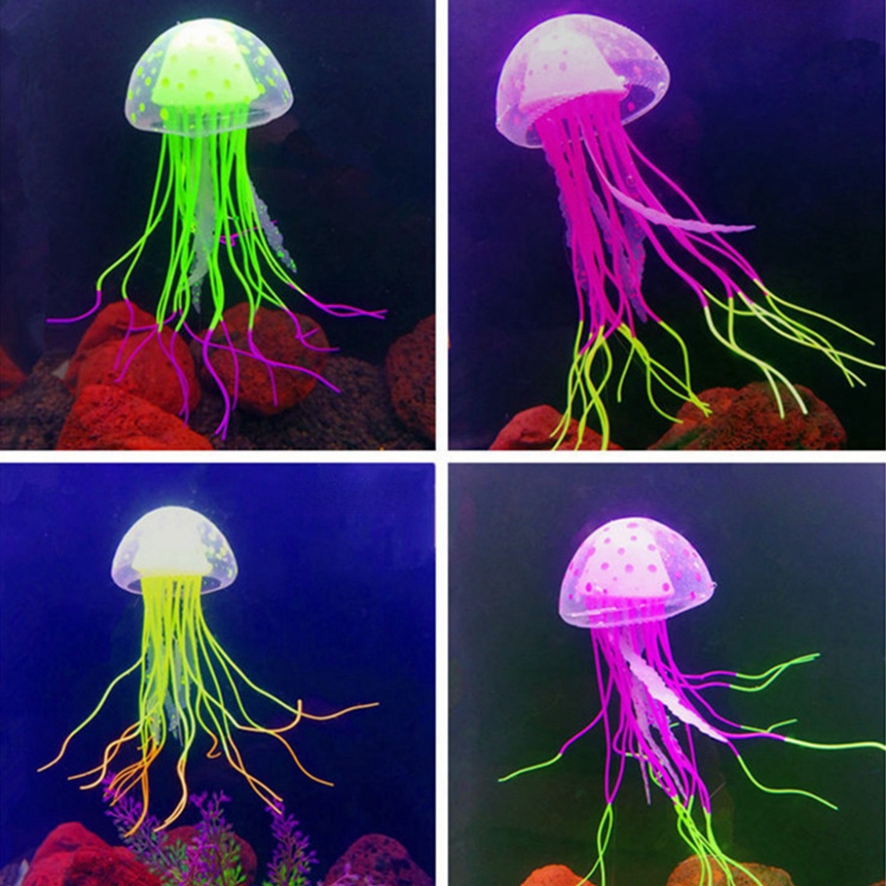 Bunte künstliche Quallen, leuchtende Aquarium-Simulation, Ornamente, Aquarium, lebende leuchtende Dekoration, wasserlandschaft, Heimtierbedarf
