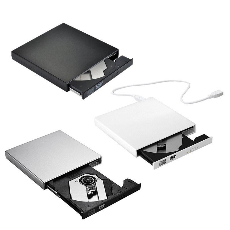 Eksternt dvd-drev optisk drev usb 2.0 cd rom-afspiller cd-rw brænder writer reader recorder bærbar til laptop windows pc