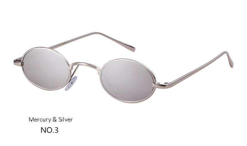 SORVINO Skinny Steampunk Oval Sunglasses Women Vintage Small Steam Punk Goggles Gold Tiny Sun Glasses Shades SN229: C3