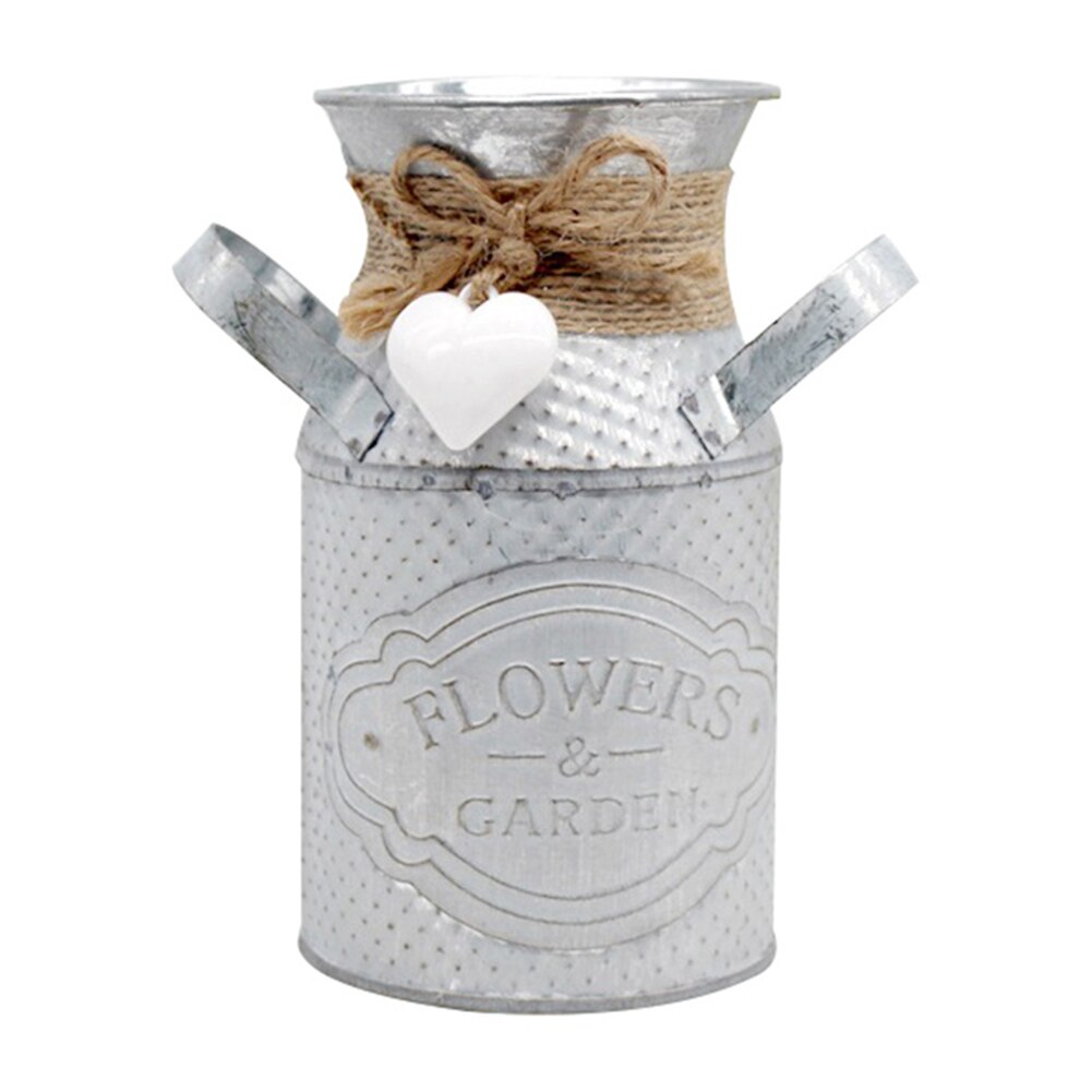 Métal suspendu Pot de fleur crochet mur amovible fer seau étain jardin balcon suspendu Succulent porte-plante décoration bricolage: A8