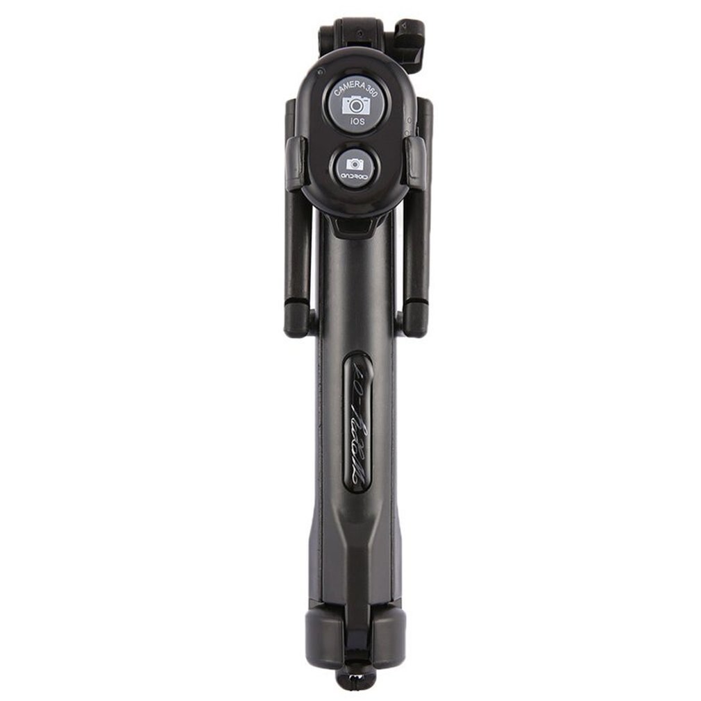 3 in 1 Wireless Bluetooth Selfie Stick Handheld Monopod Shutter Remote Foldable Mini Tripod For iPhone XR 8 X 7 6s Plus Xiaomi: black