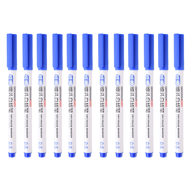 Droog uitwisbare whiteboard-markers - fijne punt 0,5 mm fijne punt, uitwisbare pennen voor kinderen, leraren, kantoor, whiteboard (zwart/rood/blauw): Licht Geel