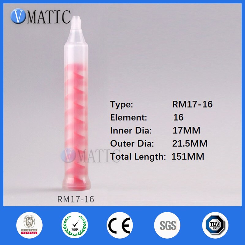 RM17-16 Plastic Dynamic Static Mixer Mixing Nozzles For Glue Mix