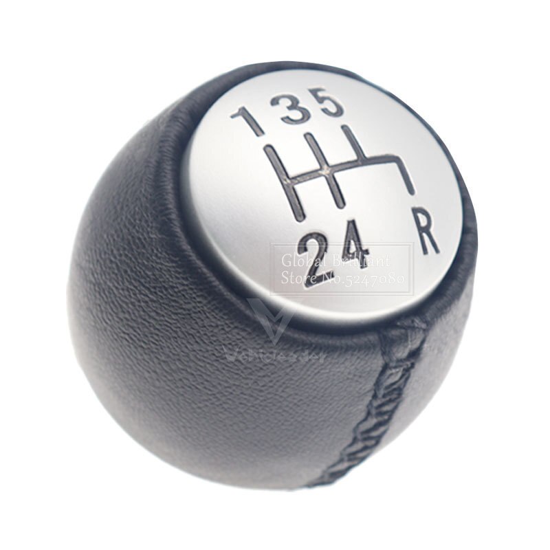 5 6 prędkość samochodu automatyczny gałka zmiany biegów PU skóra dźwignia zmiany biegów piłka ręczna okrągły 55347088 dla alfa romeo gt 147 166 3.2 V6