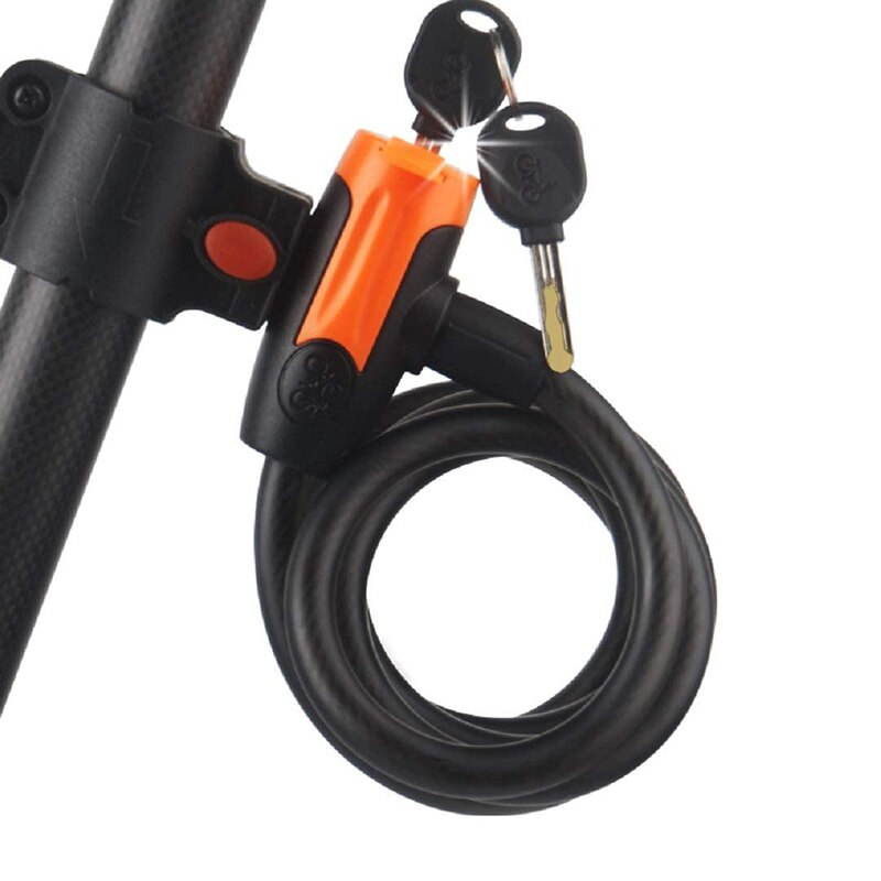 Bike Lock Portable Steel Wire Lock with Key for Mountain Bike Electric Bike Motorcycle Anti-Theft Bicycle Lock